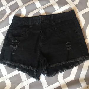 Black Jean Shorts